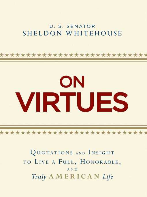Title details for On Virtues by Sheldon Whitehouse - Wait list
